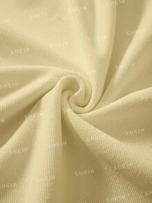 Letter Graphic Drop Shoulder Sweatshirt - Apricot - View 5