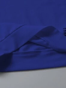 男小童標語圖案運動衫 - 寶藍色 - 查看 3