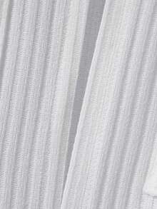 Chaqueta de manga larga de color liso con abertura frontal y doble bolsillo para niña preadolescente - Blanco - Ver 6