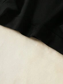 RueChic Nam Khủng long & Giáng sinh Slogan In Hoodie - màu đen - Xem 3