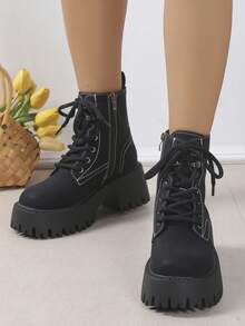 女式黑色踝靴和短靴 - 黑色 - 查看 5