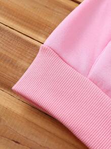 INAWLY Women's Plus Size Pink Sweatshirt - Pink - View 7