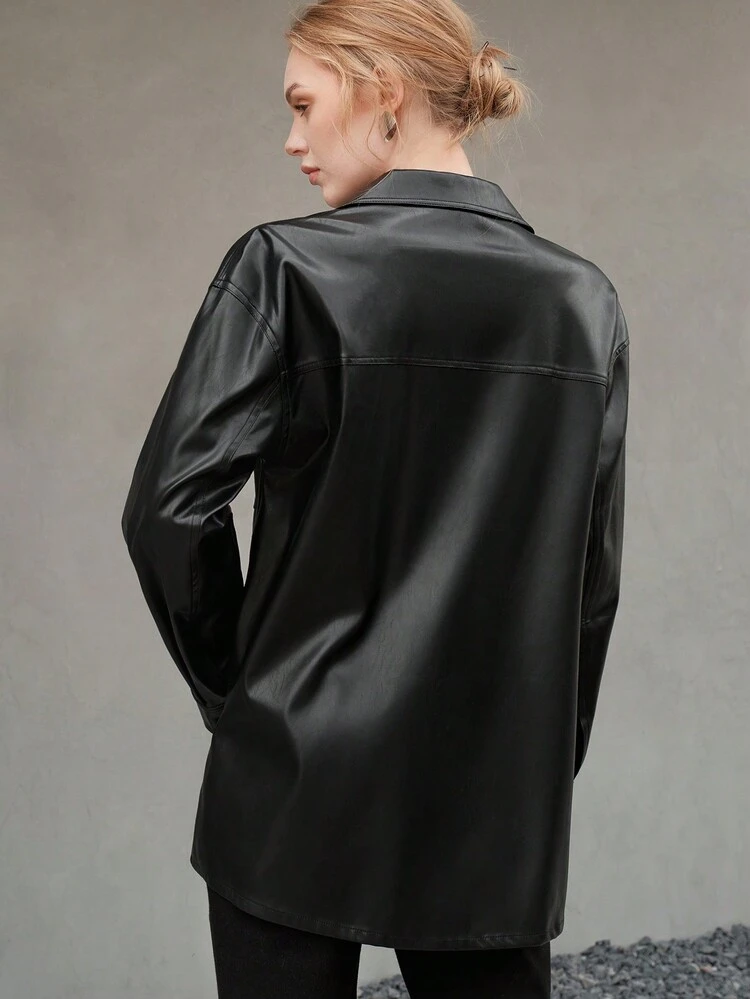 Ladies' Long Sleeve Shirt Style Coat