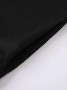 Manfinity Hypemode Nam Lỏng lẻo Thả vai Lá thư In Áo Zip Up Hoodie - màu đen - Xem 5