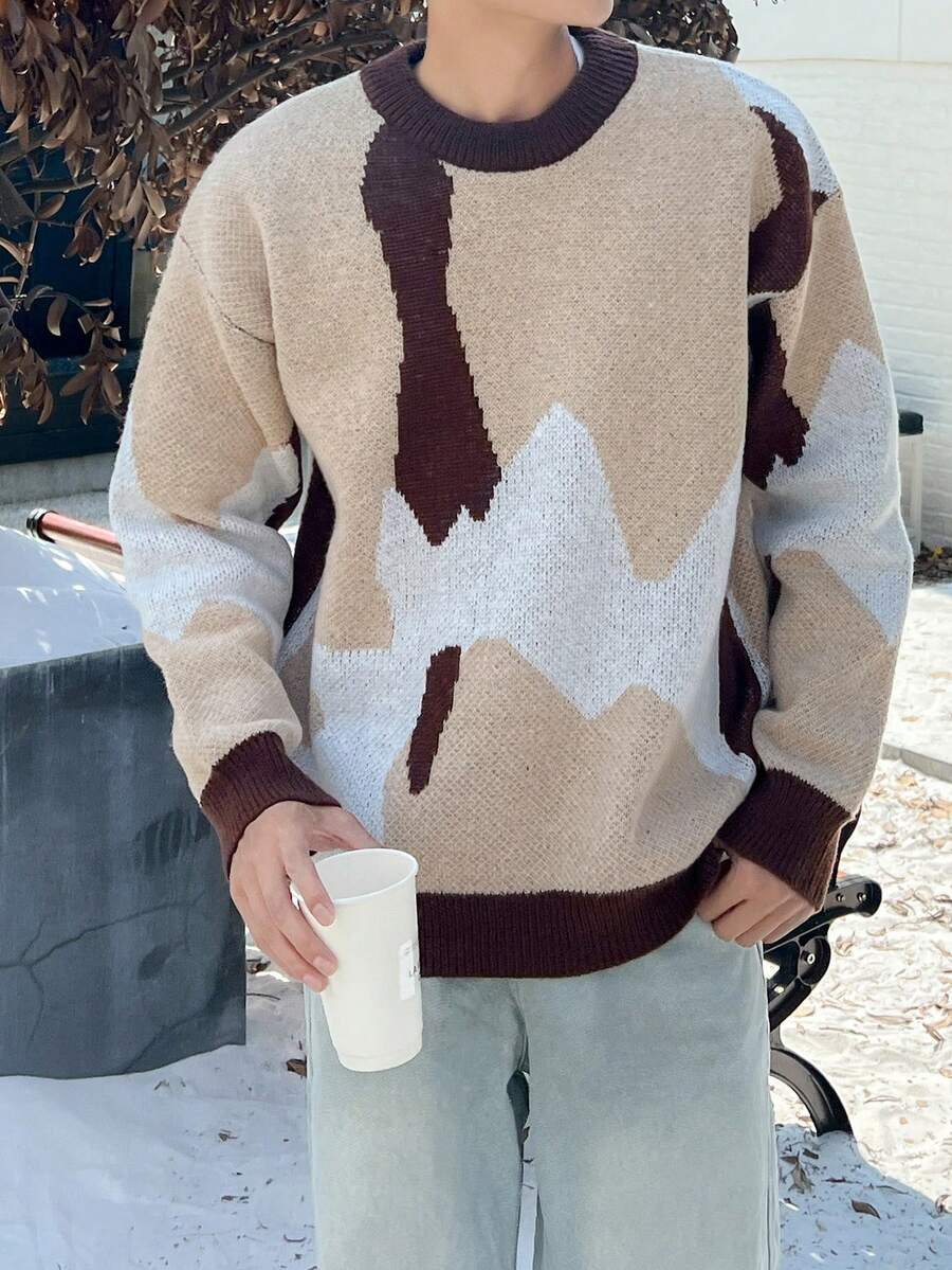 Manfinity Hypemode Lỏng lẻo phù hợp Nam Khối màu Thả vai Áo len - Nhiều màu - Xem 1