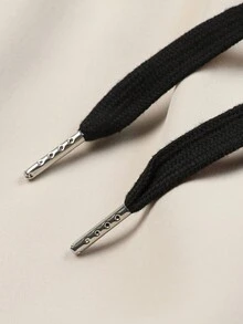 Manfinity Hypemode Men's Plus Size Loose Cargo Pants With Flap Pockets And Side Drawstring Waist - Beige - View 6