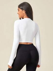 Easithlete 4 件装插肩袖运动 T 恤 - 白色 - 查看 2