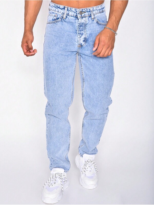 Hombres Jeans de pierna recta unicolor