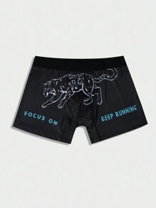 Men's Letter Print Boxer Briefs