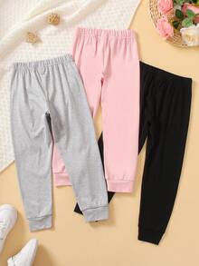 SHEIN Cô gái Tim Mô hình Quần Chạy bộ - Nhiều màu - Xem 2