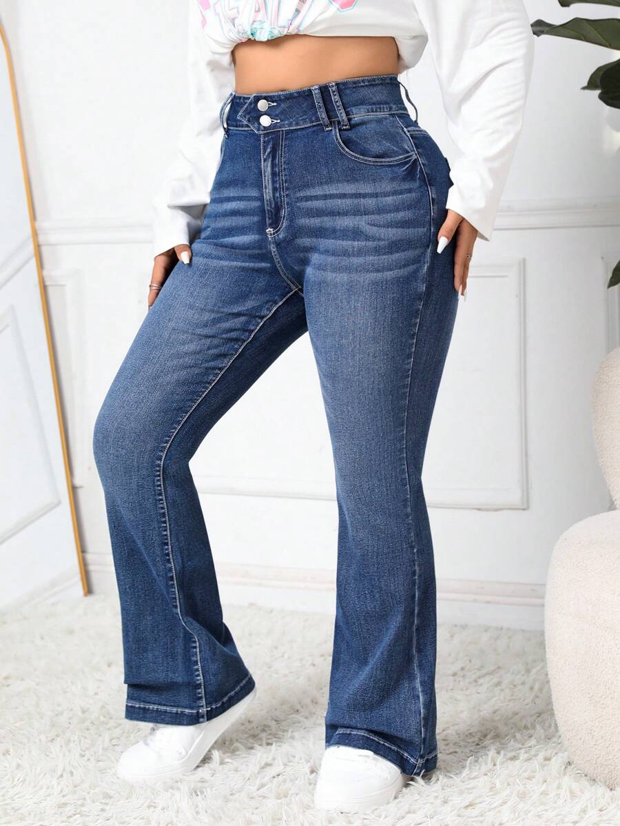 Firerie Blugi evazați pentru damă, mărime Plus