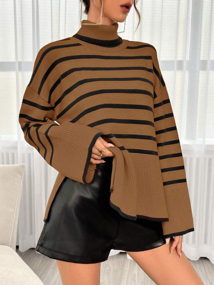 Striped Drop Shoulder Sweater