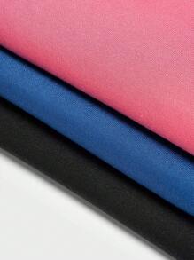 SHEIN Unity Áo hoodie có dây rút in chữ, 3 chiếc, thích hợp mặc mùa thu. - Nhiều màu - Xem 5