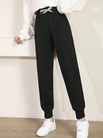 女式抽繩腰長褲