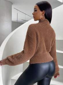 VaVaBold Shawl Collar Double Breasted Drop Shoulder Cardigan
