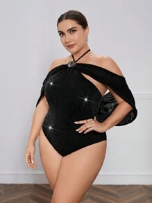 RAUL OROZCO 设计师加水钻细节露背吊带紧身衣，适合夏季、假日、节日 - 黑色 - 查看 3