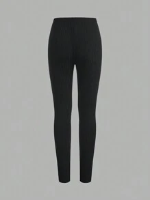 3入組青少女針織純色休閒緊身褲 - 彩色 - 查看 11