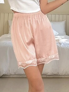 DAZY Ladies Lace Pajama Shorts - Champagne - View 9