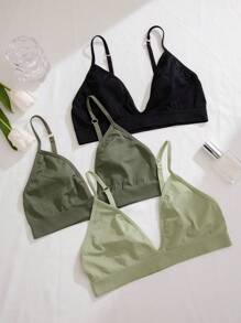 Snug Zone 3 pièces Set De Soutien-Gorges Unicolore Femme