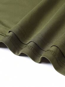 男士鳥印花t恤 - 軍綠色 - 查看 3