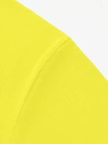 INAWLY 標語印花t卹 - 黃色 - 查看 5