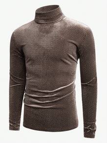 GENTILAND Áo cao cổ Đan Giải trí Áo thun - Màu Khaki - Xem 1