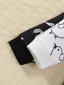 SHEIN Đứa bé trai 2 Miếng Đồ họa Hoạt hình Quần - Nhiều màu - Xem 6