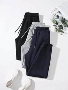 SHEIN Unity Quần nỉ nỉ rộng rãi thoải mái cho nữ, Thu/Đông - Nhiều màu - Xem 5