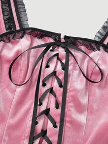 SHEIN MOD Women's Tie Straps Camisole With Wide Strap - Multicolor - View 4