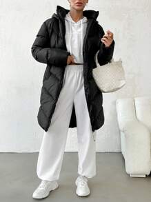 RueChic Women's Padded Jacket - Black - View 5