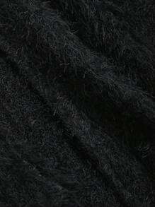 FRIFUL Falda unicolor de peluche - Negro - Ver 6
