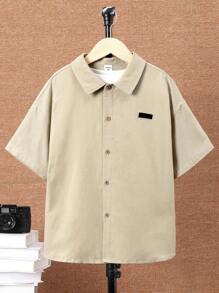 SHEIN Tween 男童休閒短袖純色 Polo 衫,翻領羈扣,2 色每套 1 件 - 彩色 - 查看 6