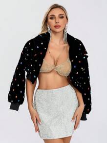 Zolique 水鑽裝飾掛脖上衣 - 綠色 - 查看 3