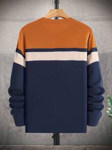 Manfinity Homme Men's Color Block Sweater - Multicolor - View 2