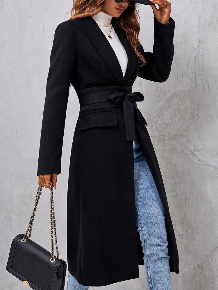 Women's Overcoat With Waist Belt
