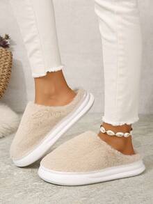 女性室內拖鞋 - 米色 - 查看 3