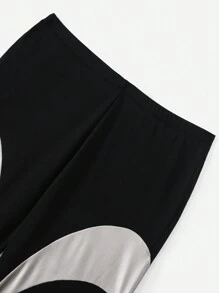 SHEIN Coolane Khối màu Quần short đi xe - màu đen - Xem 3