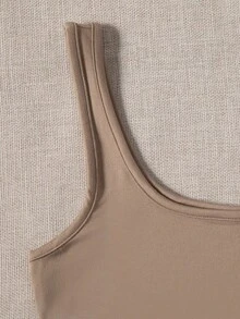 SHEIN Unity 女性三素色背心 - 咖啡棕 - 查看 3