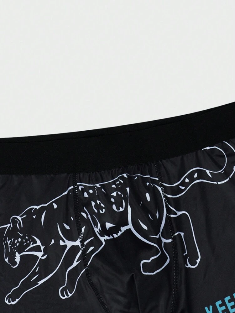 Men's Letter Print Boxer Briefs