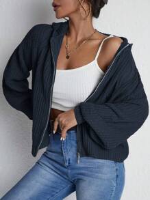 RueChic Chaqueta Abierta - Gris Oscuro - Ver 3