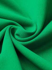 Hombres Sudadera Con Capucha Con Cordón Y Bolsillo Canguro Con Gráfico De Letra - Verde - Ver 5