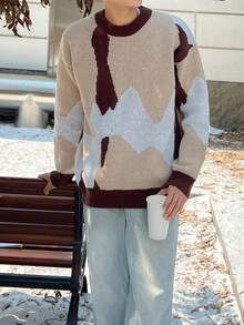 Manfinity Hypemode Lỏng lẻo phù hợp Nam Khối màu Thả vai Áo len - Nhiều màu - Xem 6