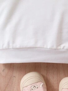 Baby Girl Slogan Graphic Sweatshirt - White - View 6