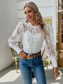 Simplee Quý cô Ren - trắng - Xem 1