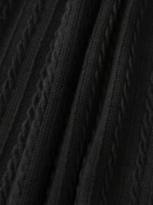 SHEIN 女童嬰兒荷葉邊裝飾連衣裙 - 黑色 - 查看 5