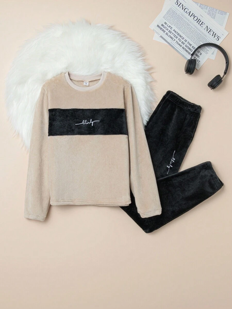 Thiếu niên Con trai Sang trọng Bộ đồ trên và quần Cho mùa đông Nhà  Mặc - Nhiều màu - Xem 1