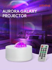JMMO 带白噪音的星空投影仪夜灯，天空星空投影仪，舒缓睡眠定时器和遥控器，适合儿童、派对、家庭圣诞礼物，秋冬必备品 - 白色 - 查看 1