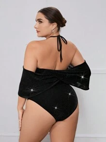 RAUL OROZCO 设计师加水钻细节露背吊带紧身衣，适合夏季、假日、节日 - 黑色 - 查看 2