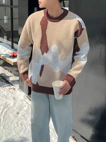 Manfinity Hypemode Lỏng lẻo phù hợp Nam Khối màu Thả vai Áo len - Nhiều màu - Xem 5