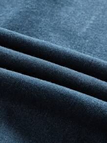 SHEIN MOD Kích thước lớn Denim Độ co giãn Cao Chân váy dài - Rửa nhẹ - Xem 4